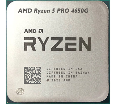 AMD Ryzen 5 PRO 4650G 6-Core 12-Thread (65W), 3,7/4,2 GHz, 11 MB cache, Socket AM4, Radeon Graphics, tray utan kylare