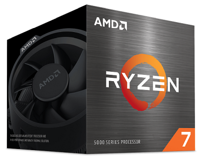 AMD Ryzen 7 5700 8-Core 16-Thread (65W), 3,7/4,6 GHz, 20 MB cache, Socket AM4, boxad med Wraith Spire-kylare