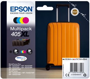 Epson 405XL Multipack, svart/gul/cyan/magenta