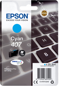 Epson 407 Cyan, 1900 sidor