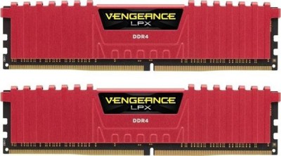16 GB (2x8GB) DDR4-3200 Corsair Vengeance LPX Red, CL16