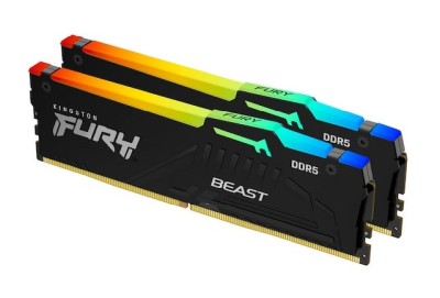 16 GB (2x8GB) DDR5-5200 Kingston FURY Beast RGB CL40, XMP - Svart#1