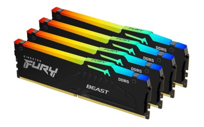 128 GB (4x32GB) DDR5-5200 Kingston FURY Beast RGB CL40, XMP