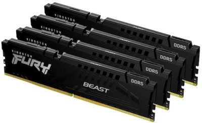 128 GB (4x32GB) DDR5-5200 Kingston FURY Beast Black CL40, XMP - Svart
