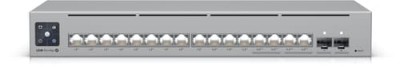 Ubiquiti UniFi USW Pro Max 16 PoE, 12xGbE PoE+, 4x2.5GbE PoE++, 2x10GbE SFP+, 180W, Etherlighting, fläktlös