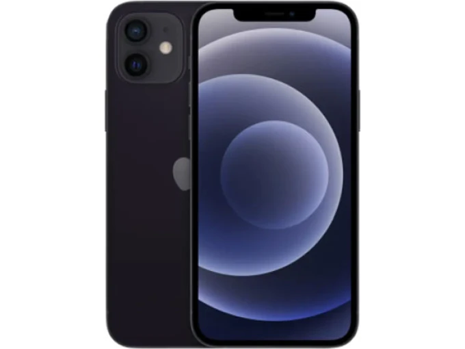 Apple iPhone 12 – 64GB, Black framifrån