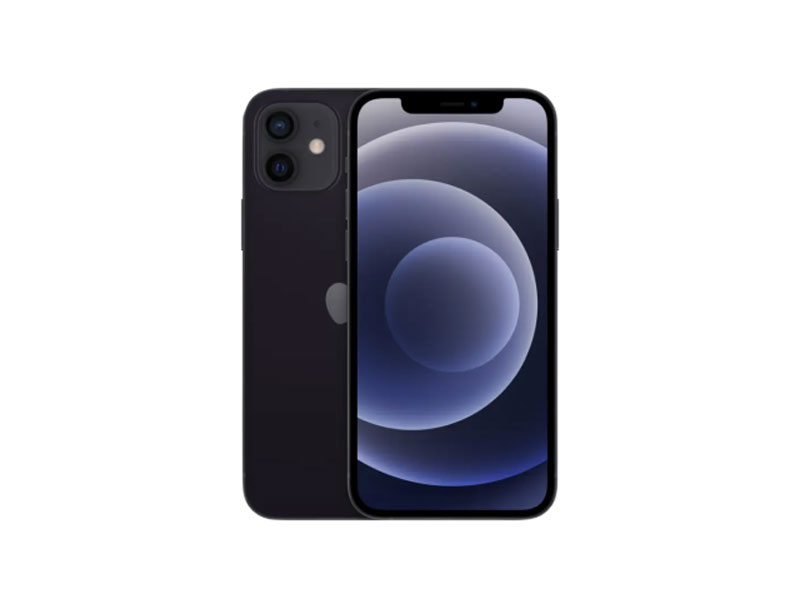 Apple iPhone 12 – 64GB, Black framifrån
