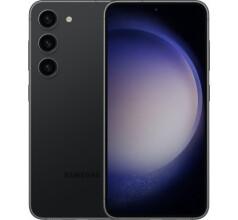 Samsung Galaxy S22 5G – 128GB, Black - Vinkel med tillbehör.