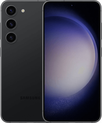 Samsung Galaxy S22 5G – 128GB, Black - Vinkel med tillbehör.