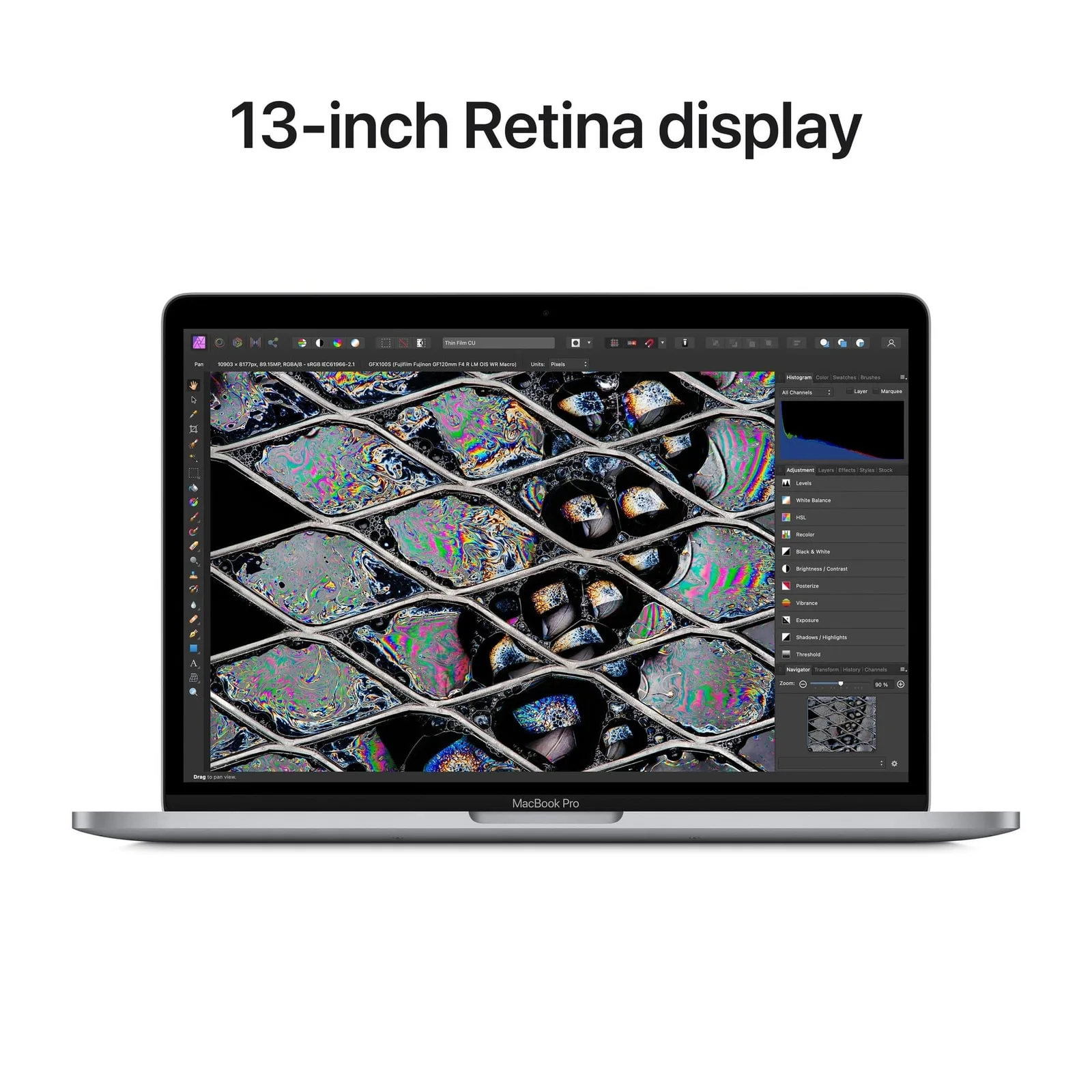 Apple MacBook Pro 13 (2022) – M2 8C/10G, 16GB, 512GB, Space Gray – Skick B – bild 5
