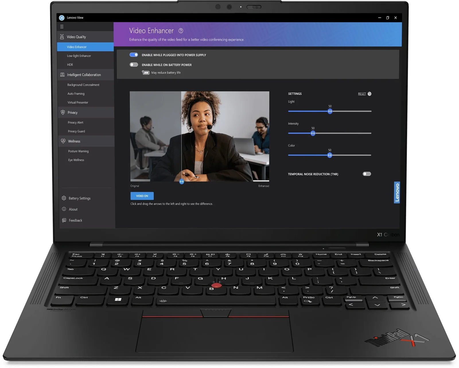 Lenovo ThinkPad X1 Carbon G11 – WUXGA, i7-1355U, 16GB, 1TB, Touch – Skick B – bild 1