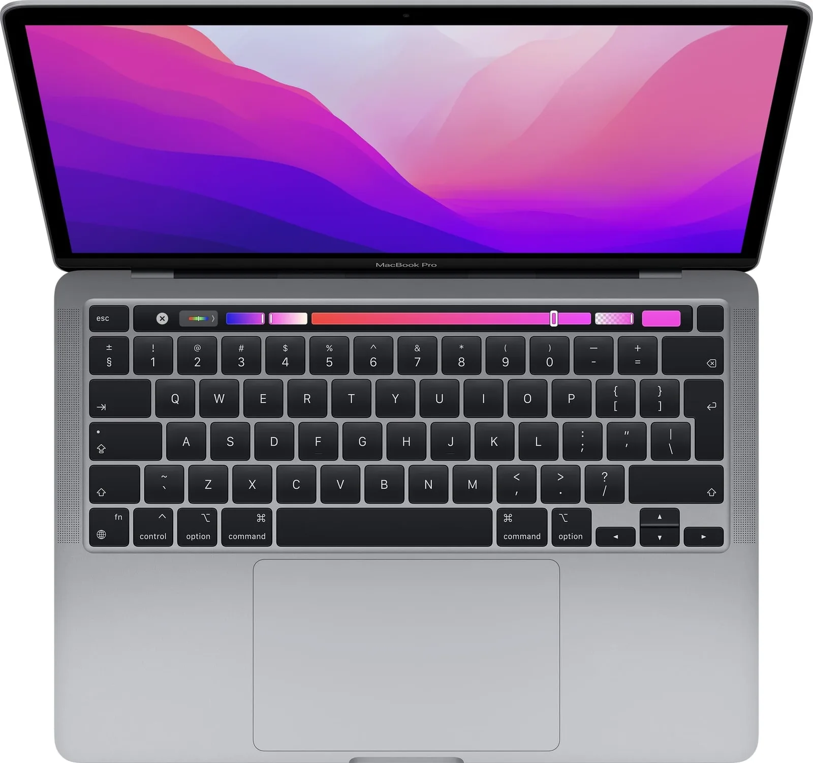 Apple MacBook Pro 13 (2022) – M2 8C/10G, 16GB, 256GB, Space Gray – Skick B – bild 2