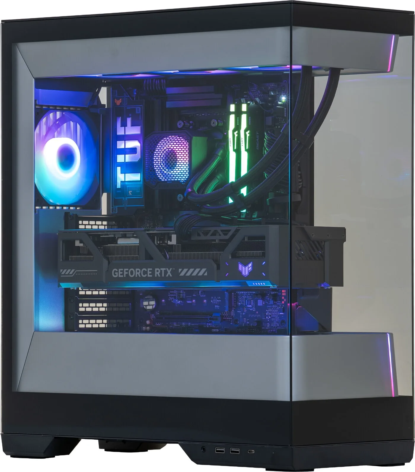 TeknikFix Ultra Beast AI & Gaming 128 GB – frontvy (illustration av basbygget)